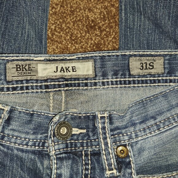 Buckle BKE Denim Jake Embroidered Pocket Jeans Mens 31S Short - Picture 4 of 11